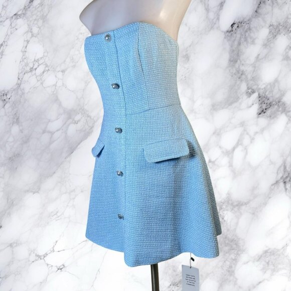 MORE TO COME Anwen Mini Dress Baby Blue - Picture 9 of 12